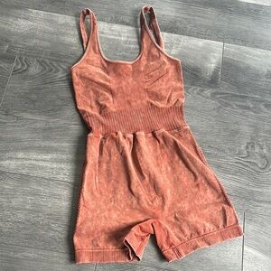 Women's Rust Sleeveless Romper